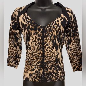 Leopard Print Sweater in Size Small